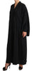 Black Lace Silk Kaftan Abaya Cape Dress