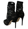 Black Lace Taormina Stilettos Booties Shoes