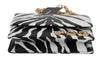 Leather GIRLS Black White Zebra Shoulder Cross Bag