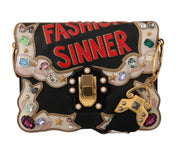 Leather Crystal Fashion Sinner LUCIA Purse