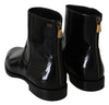 Black Leather Zipper Mens Boots