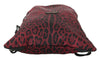 Red Leopard Adjustable Drawstring Women Nap Sack Bag