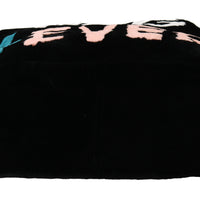 Black LOVE Inlays Handbag Sling Shoulder Borse Fur Bag