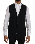 Black Waistcoat Formal Gilet Cotton Vest