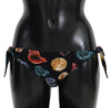 Black Seashells Beachwear Bottom Nylon Bikini