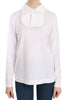 White Cotton Longsleeve Collared Top Blouse