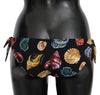 Black Seashells Beachwear Bottom Nylon Bikini