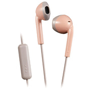 Retro In-Ear Wired Earbuds with Microphone (Pink)