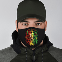 Lion Reggae Dreadlocks Face Mask with Ear Adjusters