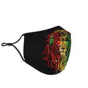 Lion Reggae Dreadlocks Face Mask with Ear Adjusters