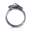 Sterling Silver Nest Rings with 5mm Pink Freshwater Pearl