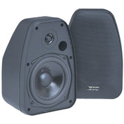 125-Watt 2-Way 5.25-Inch Indoor-Outdoor Speakers with Keyholes for Versatile Mounting (Black)