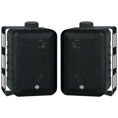 100-Watt 3-Way 4-Inch RtR Series Indoor-Outdoor Speakers (Black)