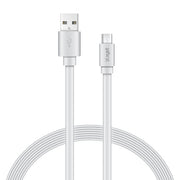 Charge and Sync USB to Micro USB Flat Cable, 4 Ft. (White)