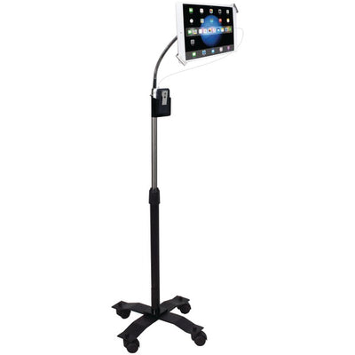 Compact Security Gooseneck Floor Stand with Lock and Key Security System for iPad(R)-Tablet