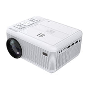 Bluetooth(R) 480p LCD Compact Projector with Built-in DVD Player, 100-In. Foldup Screen, and Remote (White)