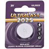 UL2025 CR2025 Lithium Coin Cell Battery