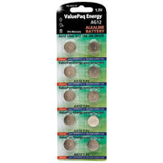 ValuePaq Energy AG12 Alkaline Button Cell Batteries, 10 Pack