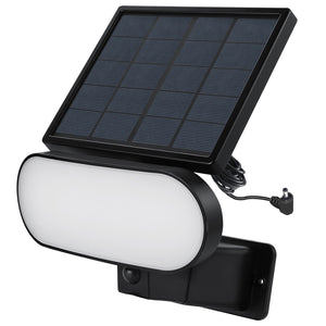 2-in-1 Floodlight and Solar Panel Charger for Ring(R) Spotlight Cam, Ring(R) Stick Up Cam with Foot Pedestal, and Reolink(R) Argus Pro (Black)