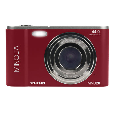 MND20 16x Digital Zoom 44 MP/2.7K Quad HD Digital Camera (Red)