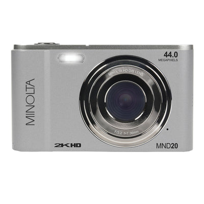 MND20 16x Digital Zoom 44 MP/2.7K Quad HD Digital Camera (Silver)