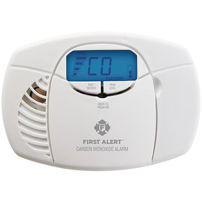 Battery-Powered Carbon Monoxide Alarm with Backlit Digital Display