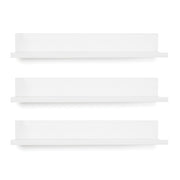 16-In. No-Stud Floating Photo Ledge 3 Pack, with Connector Kit (White)