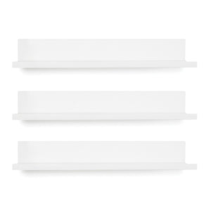 16-In. No-Stud Floating Photo Ledge 3 Pack, with Connector Kit (White)