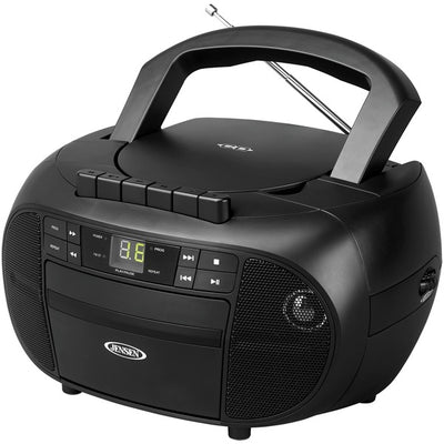 Portable Stereo Cassette Recorder & CD Player with AM/FM Radio