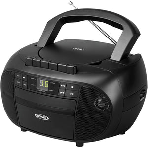 Portable Stereo Cassette Recorder & CD Player with AM/FM Radio