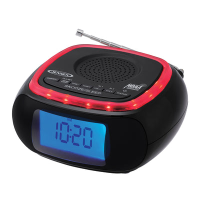 Digital AM/FM Weather Band Alarm Clock Radio with NOAA(R) Weather Alert and Red LED Alert Indicator Ring