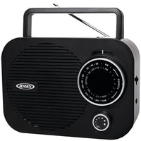 Portable AM/FM Radio with Telescoping Antenna, Black, MR-550