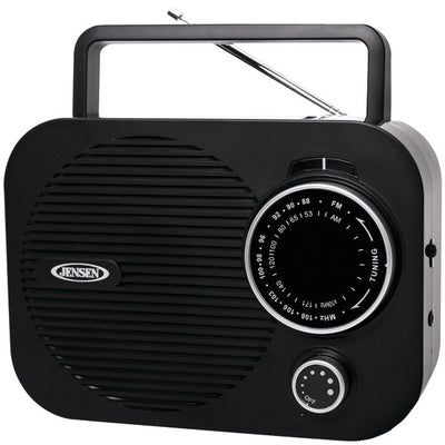 Portable AM/FM Radio with Telescoping Antenna, Black, MR-550
