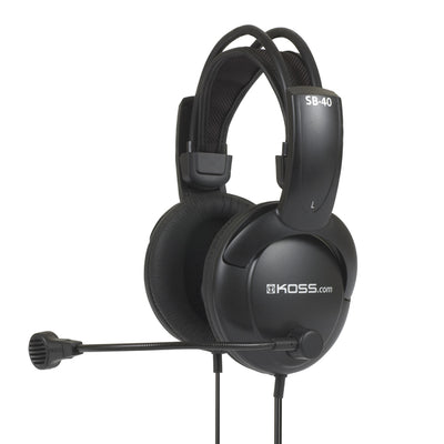 SB40 Communications Wired Headset, Black