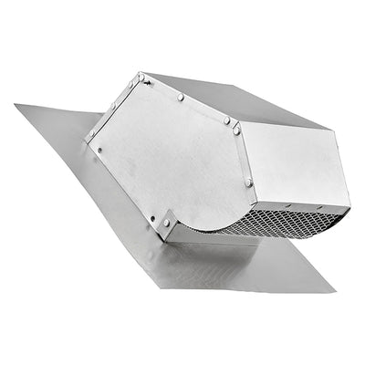 4-In. Aluminum Exhaust Roof Vent Cap with Screen, Damper, and Collar, 109R