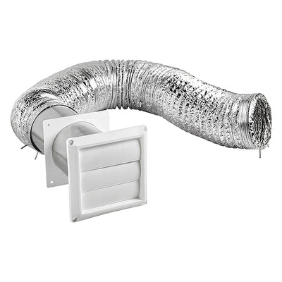 4-In. x 8-Ft. UL 2158A Transition Duct Louvered Vent Kit