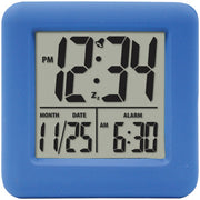Soft Cube LCD Alarm Clock (Blue)