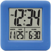 Soft Cube LCD Alarm Clock (Blue)