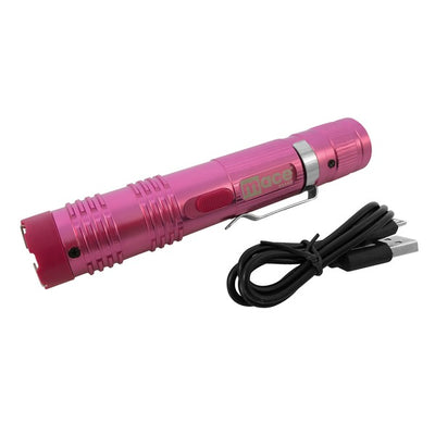 Compact Stun Gun with Flashlight (Pink)