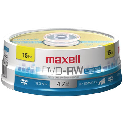 4.7GB 120-Minute DVD-RWs, 15-ct Spindle