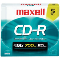 700MB 80-Minute CD-Rs (5 pk)