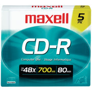 700MB 80-Minute CD-Rs (5 pk)