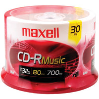 80-Minute Music CD-Rs (30-ct Spindle)