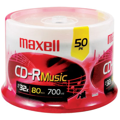 80-Minute Music CD-Rs (50-ct Spindle)