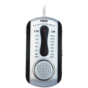 AM-FM Mini Pocket Radio with Speaker (Black)