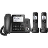 Corded-Cordless Phone and Answering Machine with 2 Cordless Handsets