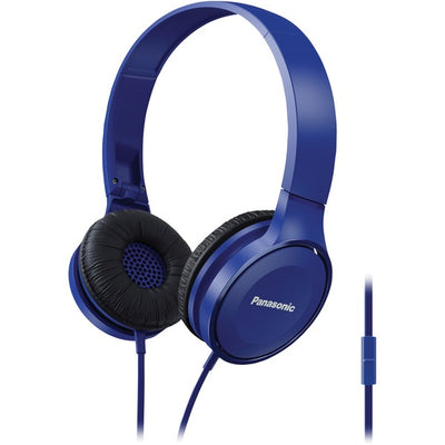 Lightweight On-Ear Headphones with Microphone (Blue)