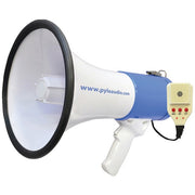 50-Watt Megaphone Bullhorn with Record, Siren & Talk Modes