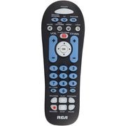 3-Device Big-Button Universal Remote with Streaming & Dual Navigation (Black)