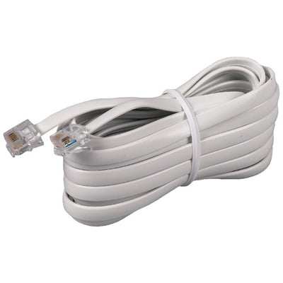 White Phone Line Cord (15ft)